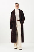 Swakara coat in Bordeaux color