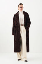 Swakara coat in Bordeaux color