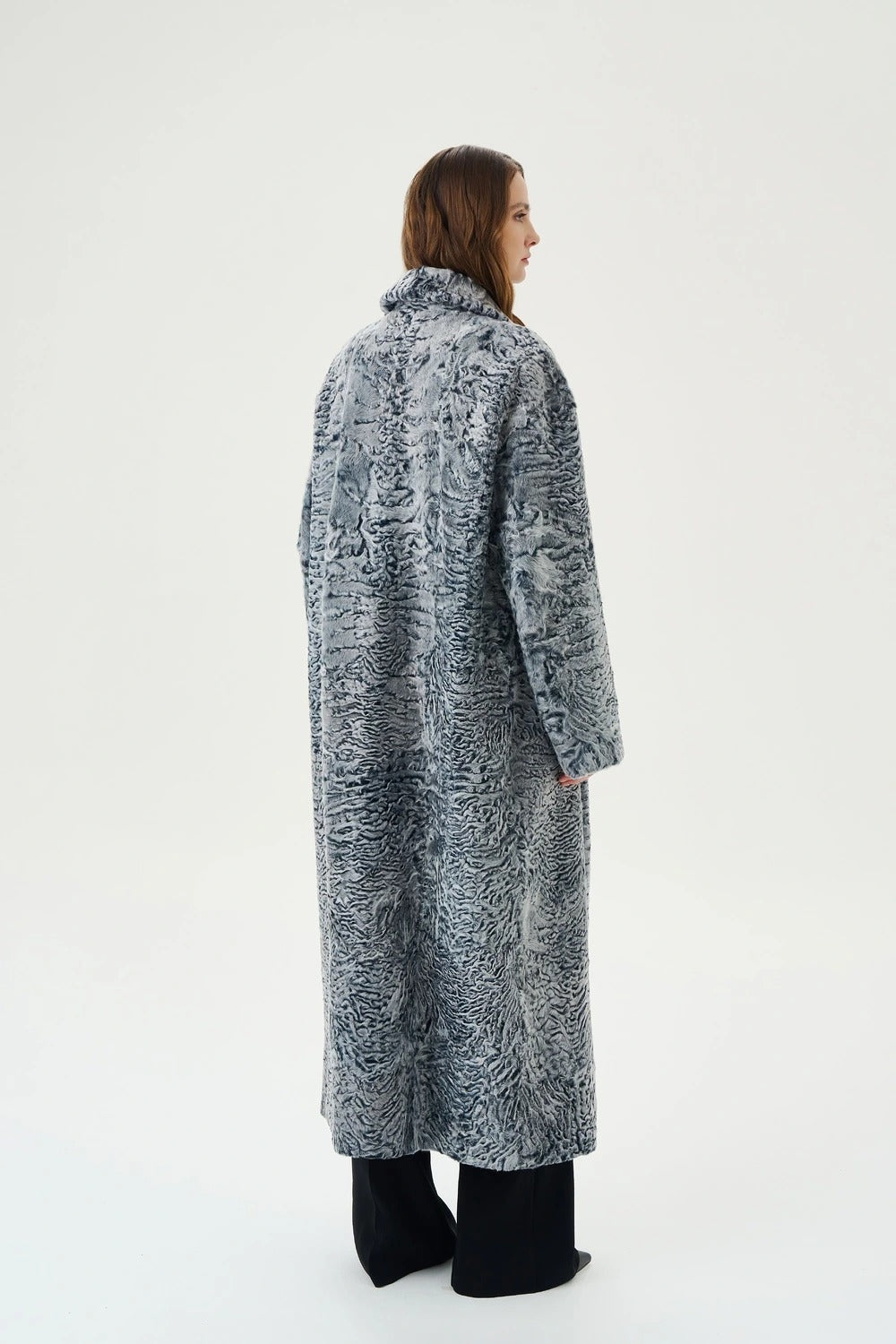Women Grey Swakara Coat