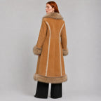 Penny Lane Coat with Fox Fur Trim