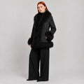 Penny Lane Jacket with Mongolian Fur Trim