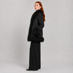 Penny Lane Jacket with Mongolian Fur Trim