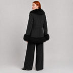 Penny Lane Jacket with Mongolian Fur Trim
