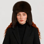 Women Fur Trapper Hat – Espresso Brown | Pellusso