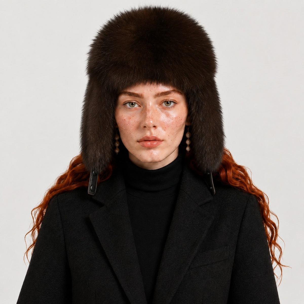 Women Fur Trapper Hat – Espresso Brown | Pellusso