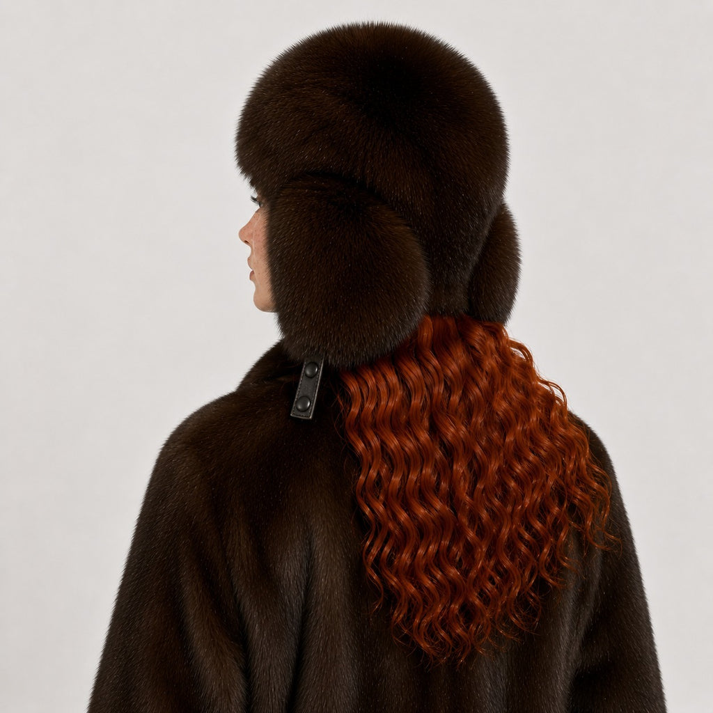 Women Fur Trapper Hat – Espresso Brown | Pellusso