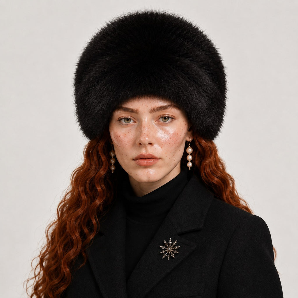 Fox Fur Cossack Hat – Jet Black | Pellusso