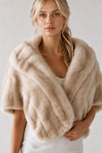 Mink Fur Stole in Ivory Beige | Pellusso