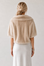 Mink Fur Stole in Ivory Beige | Pellusso