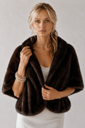 Mink Fur Capelet in Espresso Brown | Pellusso