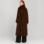 Long Brown Mink Coat for Women | Real Mink Fur Coat | Pellusso