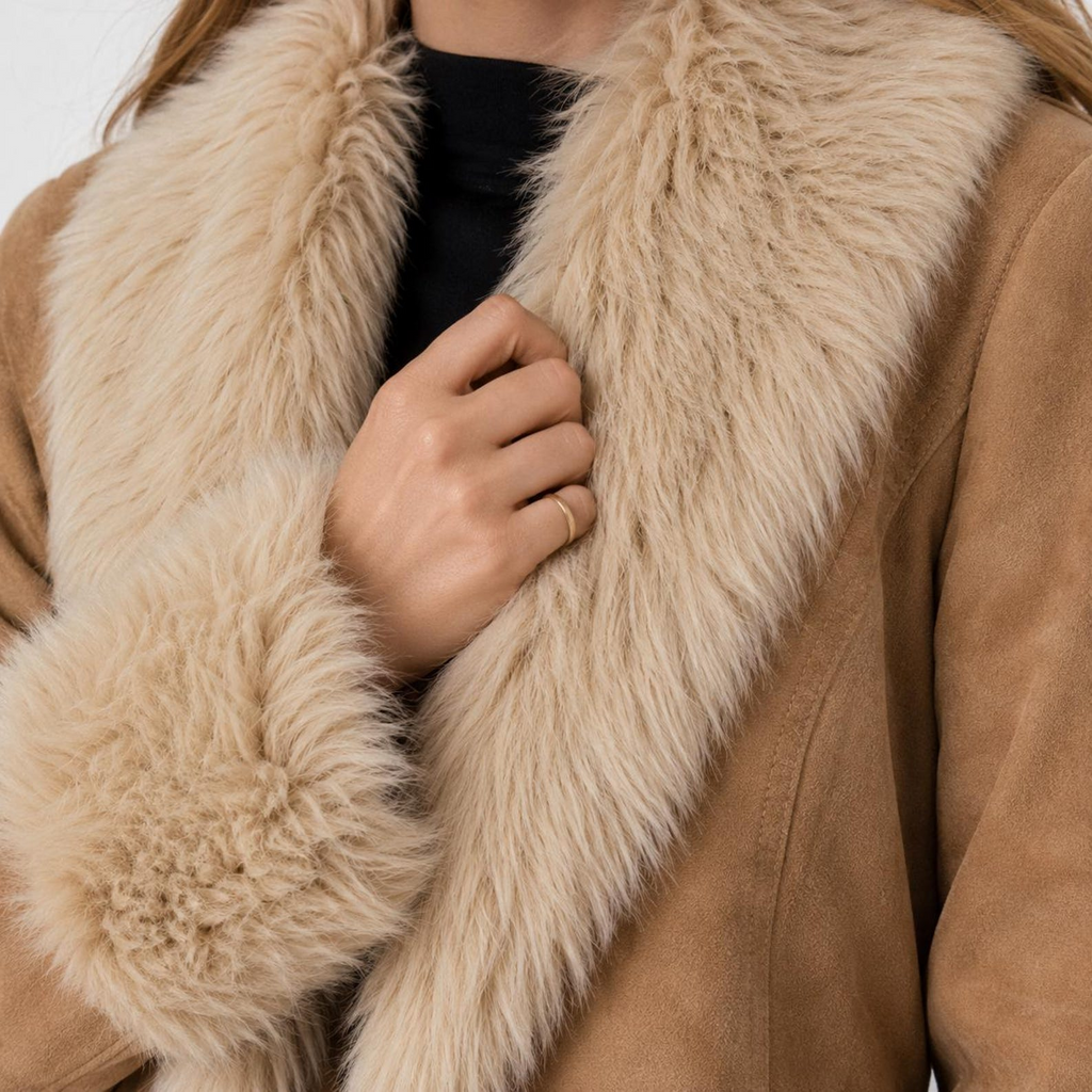 70s Suede Coat Women