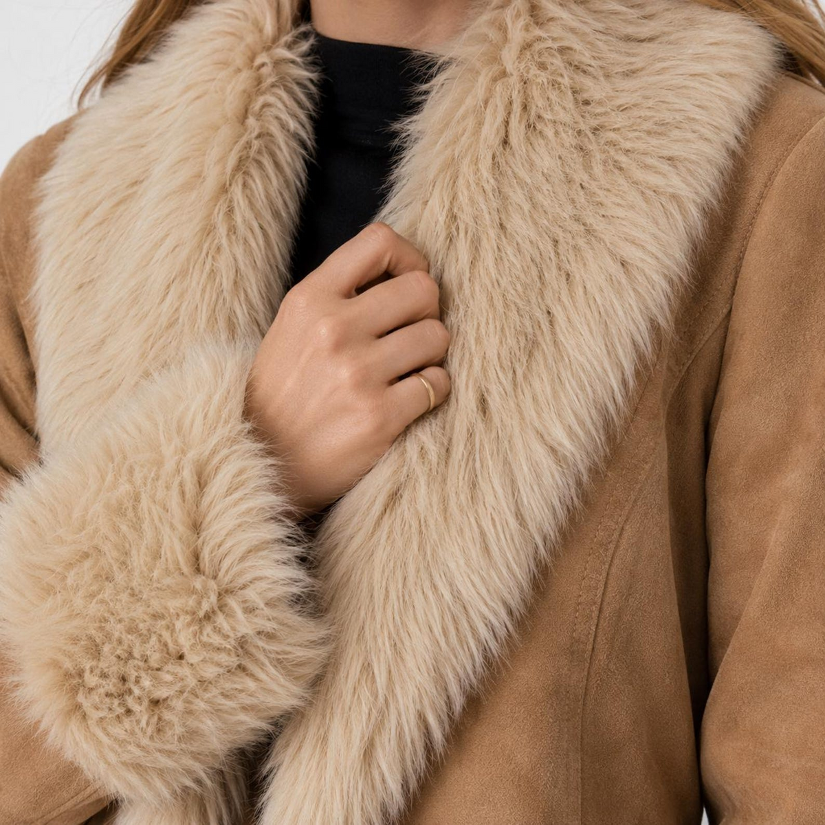 70s Suede Coat Women