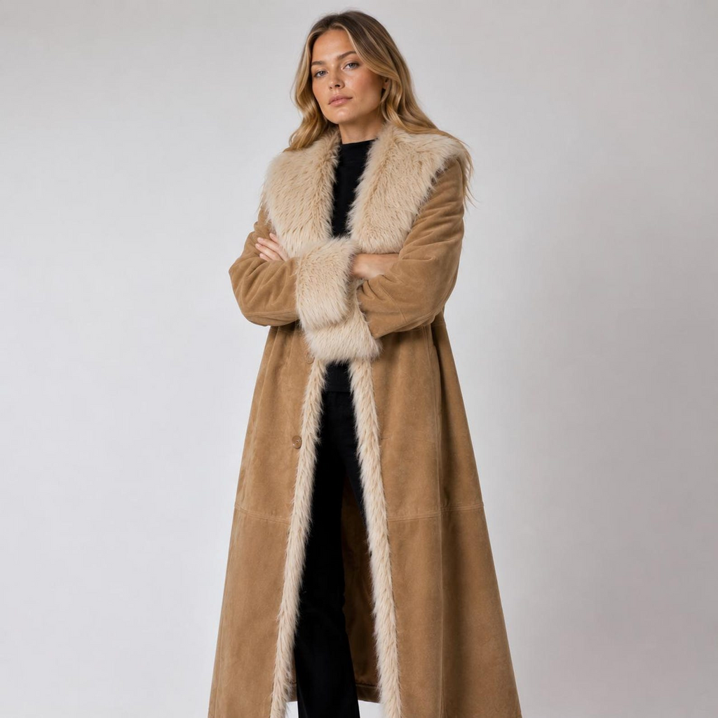 70s Suede Coat Women