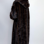 Women Brown Mink Fur Coat