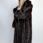 Women Brown Mink Fur Coat