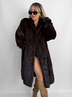 Women Natural Mink Coat Mob Wife Old Money Luxorious Style