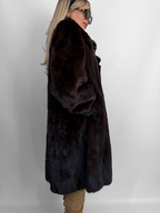 Women Natural Mink Coat Mob Wife Old Money Luxorious Style