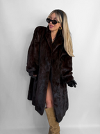 Women Natural Mink Coat Mob Wife Old Money Luxorious Style